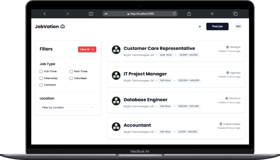 JobVation - Job Portal