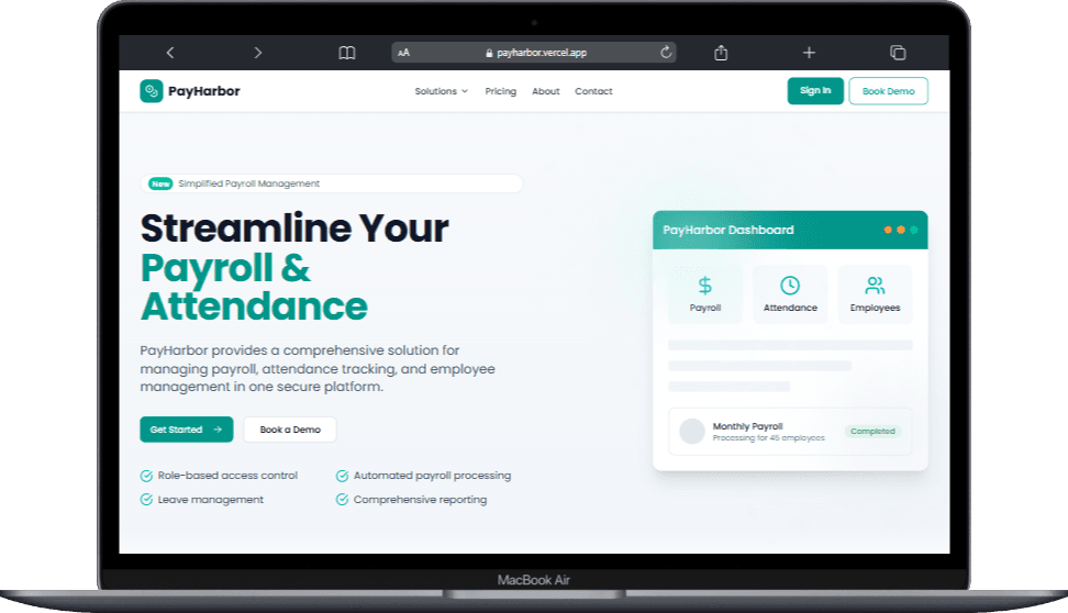 PayHarbor | Modern Payroll & Attendance Management System